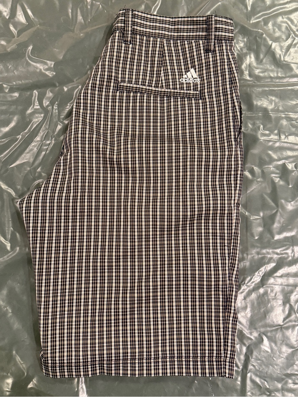 Adidas plaid golf shorts